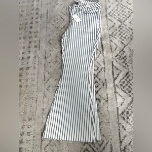 Judy Blue, HighWaist, super flare, pinstriped white with blue, size 16w